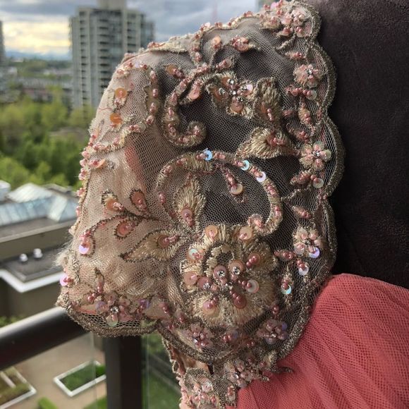 Stunning Pink Tiered Tulle Dress - Picture 5 of 7